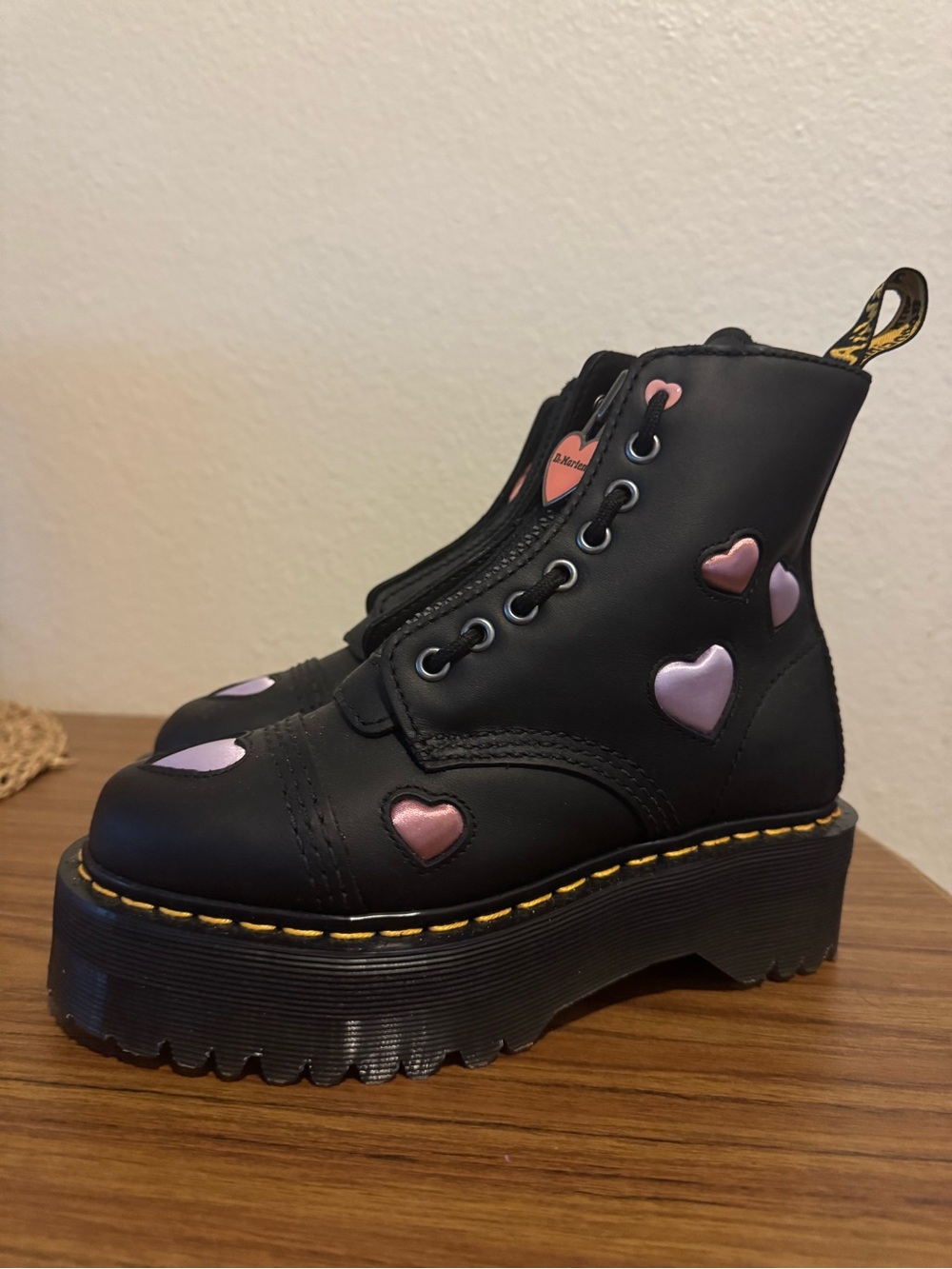 NEW Dr. Martens 1460 Zip Heart Lug Sole Boot (Women)
